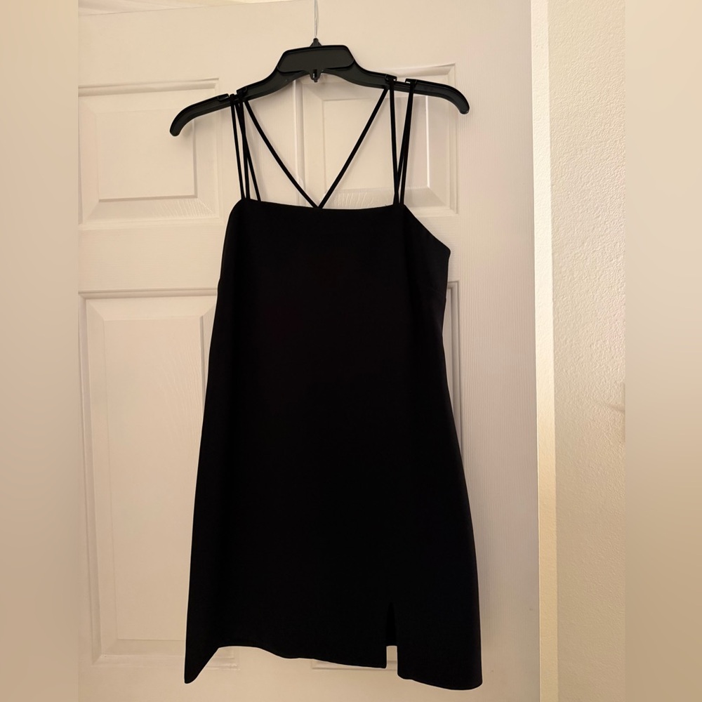 Zara Classic Black Strappy Slip Dress